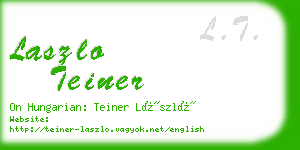 laszlo teiner business card